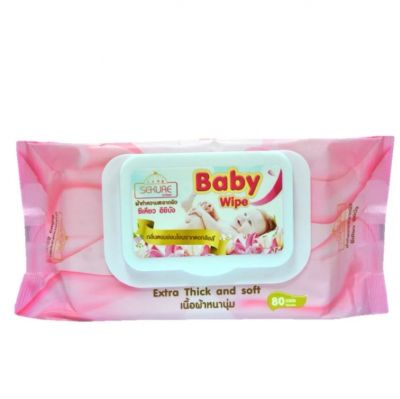 ซีเคียว ผ้าทำความสะอาด  80 แผ่น ชมพู